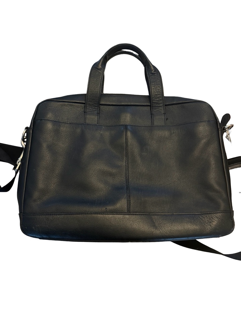 Coach Classic Black Leather Briefcase Shoulder Bag - Men